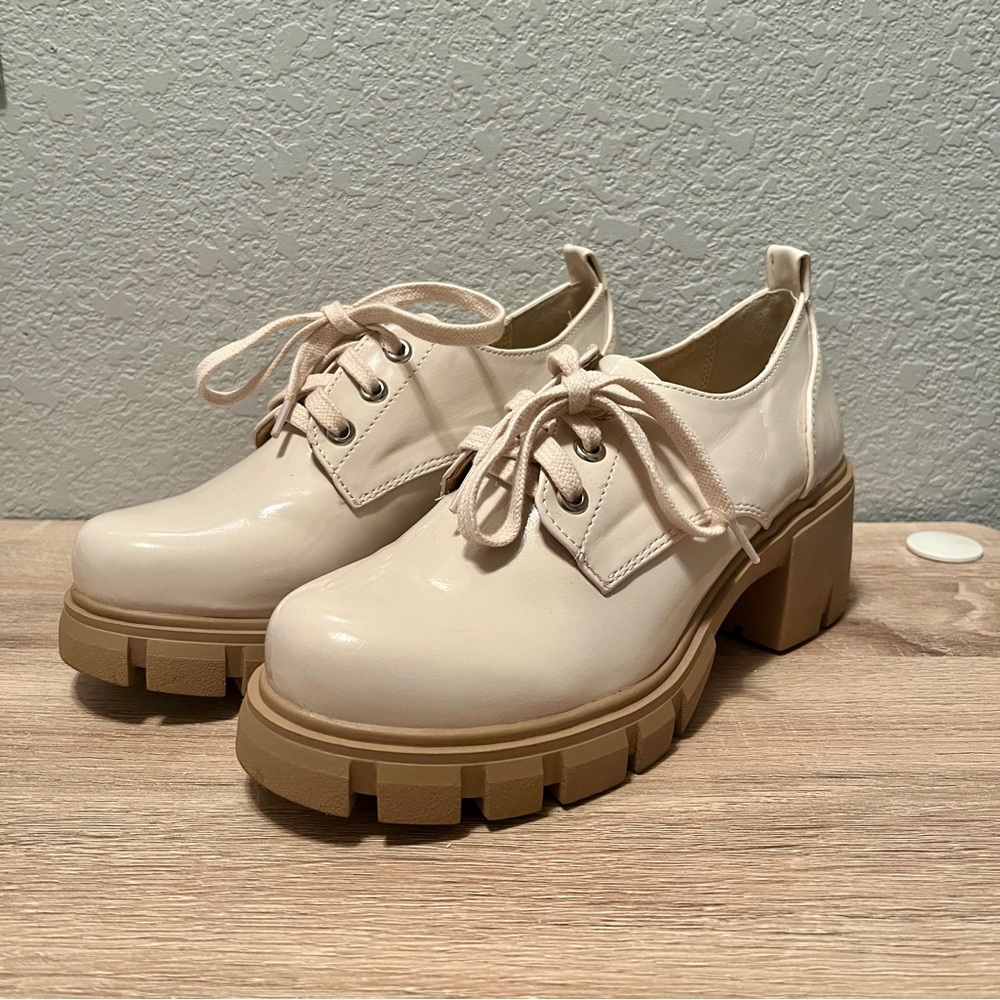 Chunky Heel Oxford Shoes